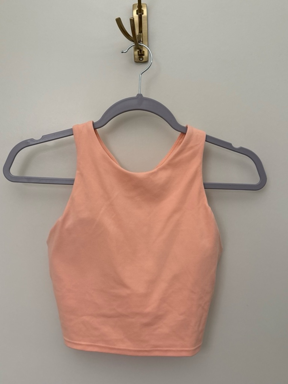 Athleta Peach Crop Tank Top / longline sports bra - Women